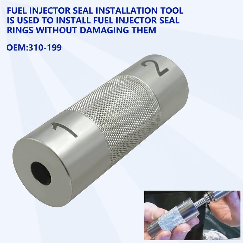 ZKTOOL Fuel Injector Seal Install Tools for Jaguar/Land Rover 3.0L & 5.0L Engines, Replace Fuel Injector O-Ring Kit, OEM:310-198 310-199 - Image 3